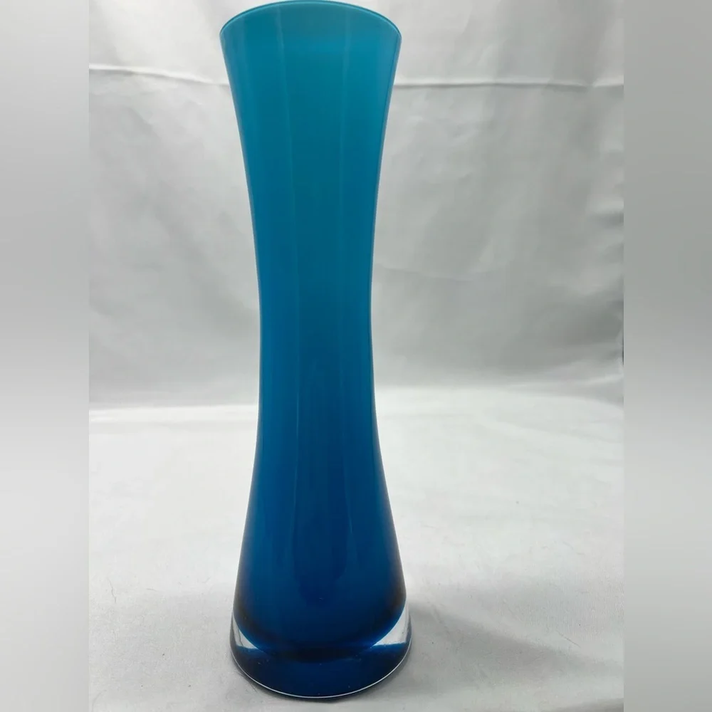 Elegant small Blue Glass Vase